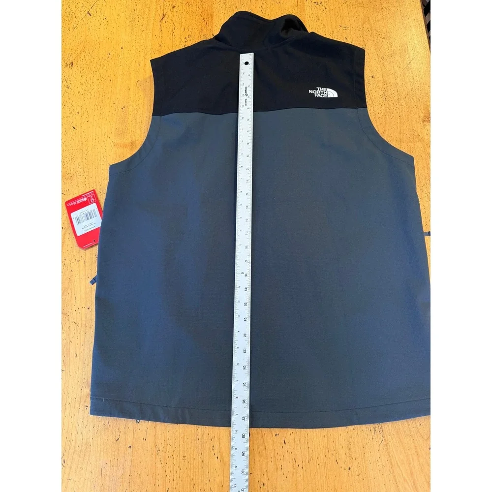 The North Face Castle Rock Soft Shell Vest Size L Asphalt Grey Black NF0A5542